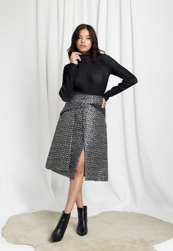CODEMH Lurex jacquard Skirt