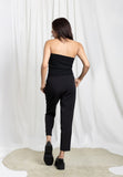CODEMH Off Shoulder Tie Detail Sweater-Black