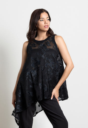 CODEMH One & Only Lace Asymmetric Top