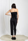 CODEMH Off Shoulder Tie Detail Sweater-Black