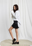 CODEMH Mixed Stripe Oversize Shirt