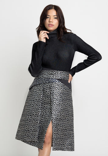 CODEMH Lurex jacquard Skirt
