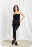 CODEMH Off Shoulder Tie Detail Sweater-Black
