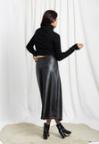 MIOU MUSE Pleather Wrap Skirt