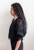 CODEMH Embroidery Cut-Out Top