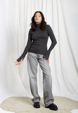 CRESCENT Erika Knit Top-Grey