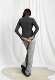 CRESCENT Erika Knit Top-Grey