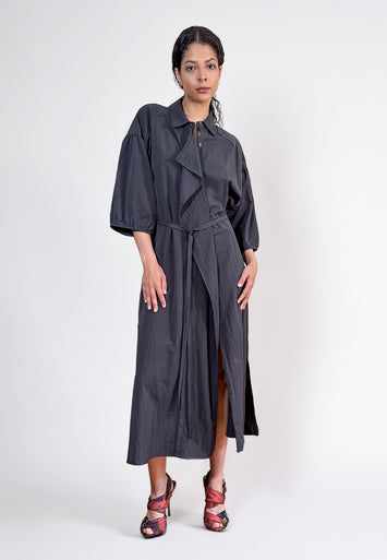 CODEMH Lei Shirt Dress Gray