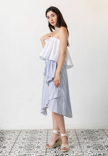 CODEMH Maeda Skirt Textured Stripe