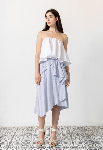CODEMH Maeda Skirt Textured Stripe