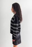 CODEMH Striped Cardigan